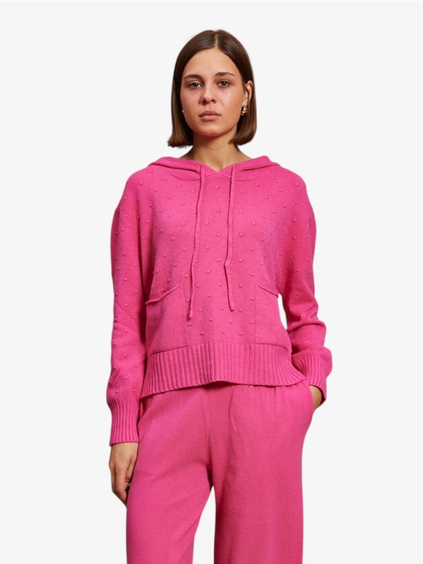 Frankie -viscose-blend hooded Sweater In pink