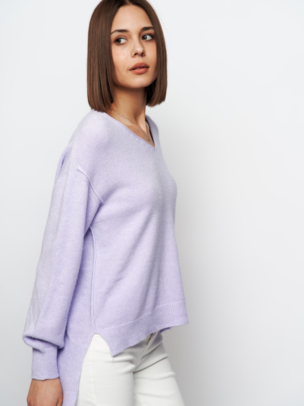 Celine - V Neck Sweater In Lilac