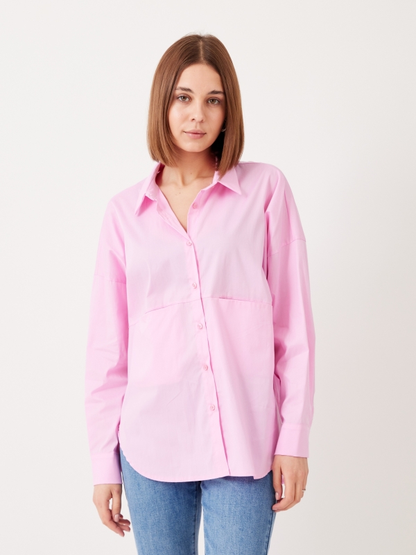 Emma - Cotton Shirt In Pink