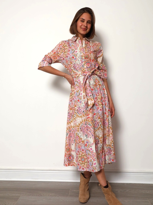 Destiny - cotton Shirt Dress Floral Print