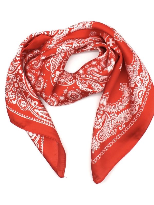 Tasha- Petite Printed Neck Scarf in red