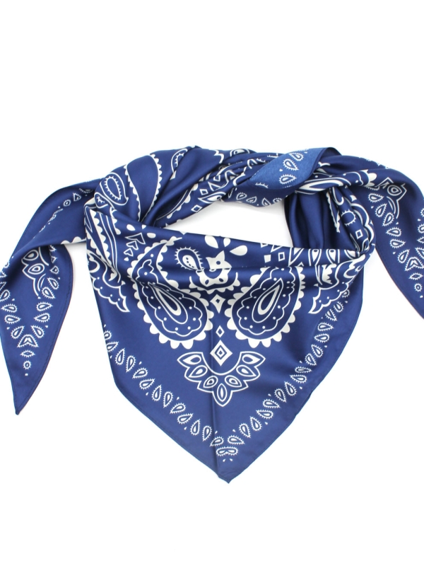 Tasha- Petite Printed Neck Scarf in navy