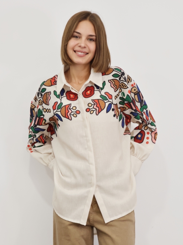 Lola - Playful Print Relaxed Shirt