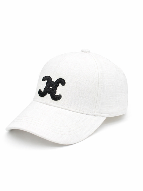 Giselle - Casual Everyday Baseball Cap in white and black