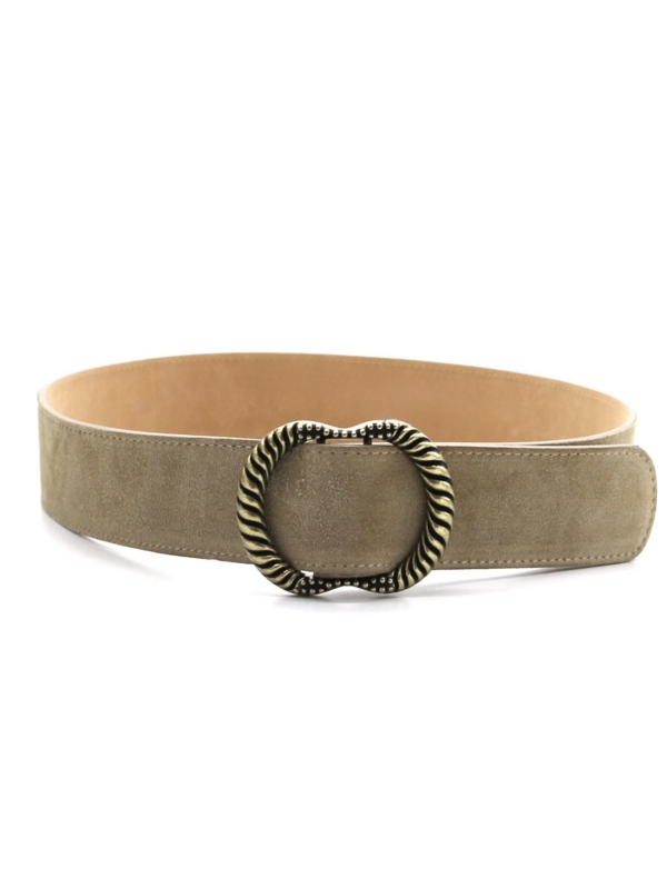 Lina - Leather belt in beige