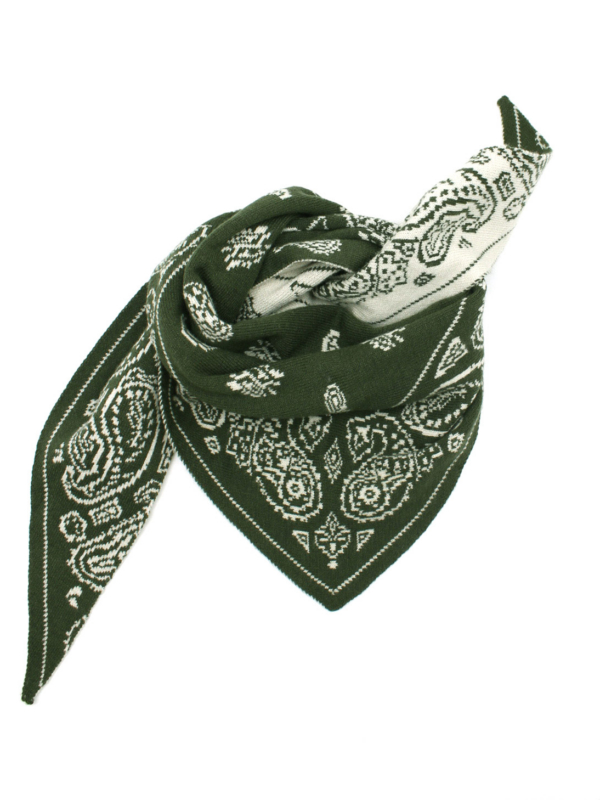 Brenda - Bandana Print Scarf In khaki