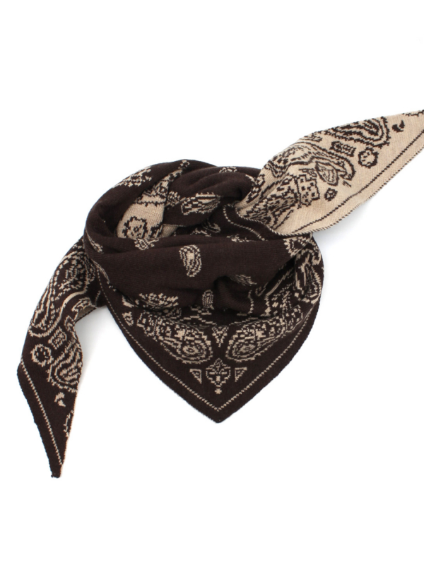 Brenda - Bandana Print Scarf In brown