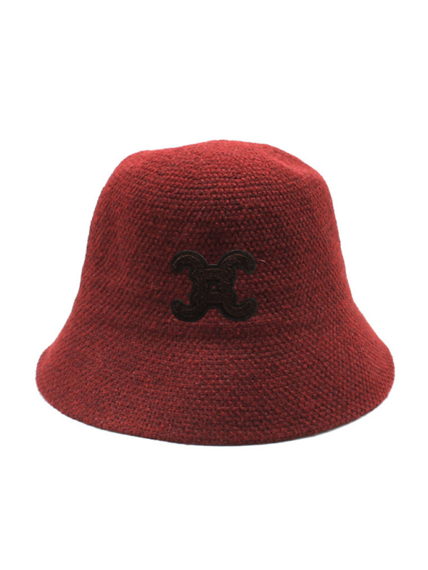 Gia - Casual Everyday Bucket Hat In burgundy &black