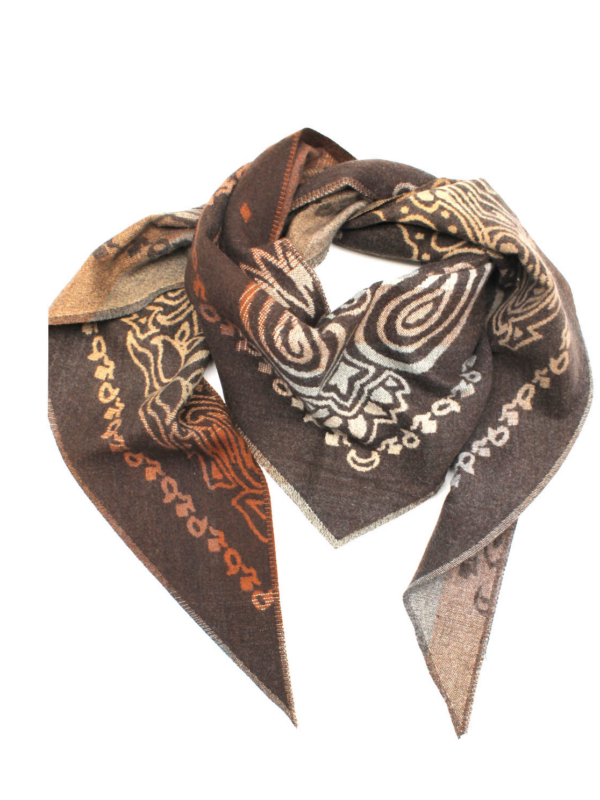 Bianca - Bandana Print Scarf In brown