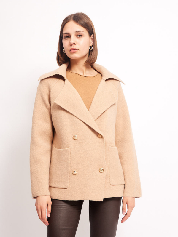 Ora -wool and cashmere-blend cardigan in beige